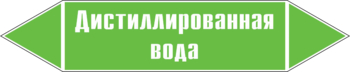 Маркировка трубопровода "дистиллированная вода" (пленка, 507х105 мм) - Маркировка трубопроводов - Маркировки трубопроводов "ВОДА" - ohrana.inoy.org